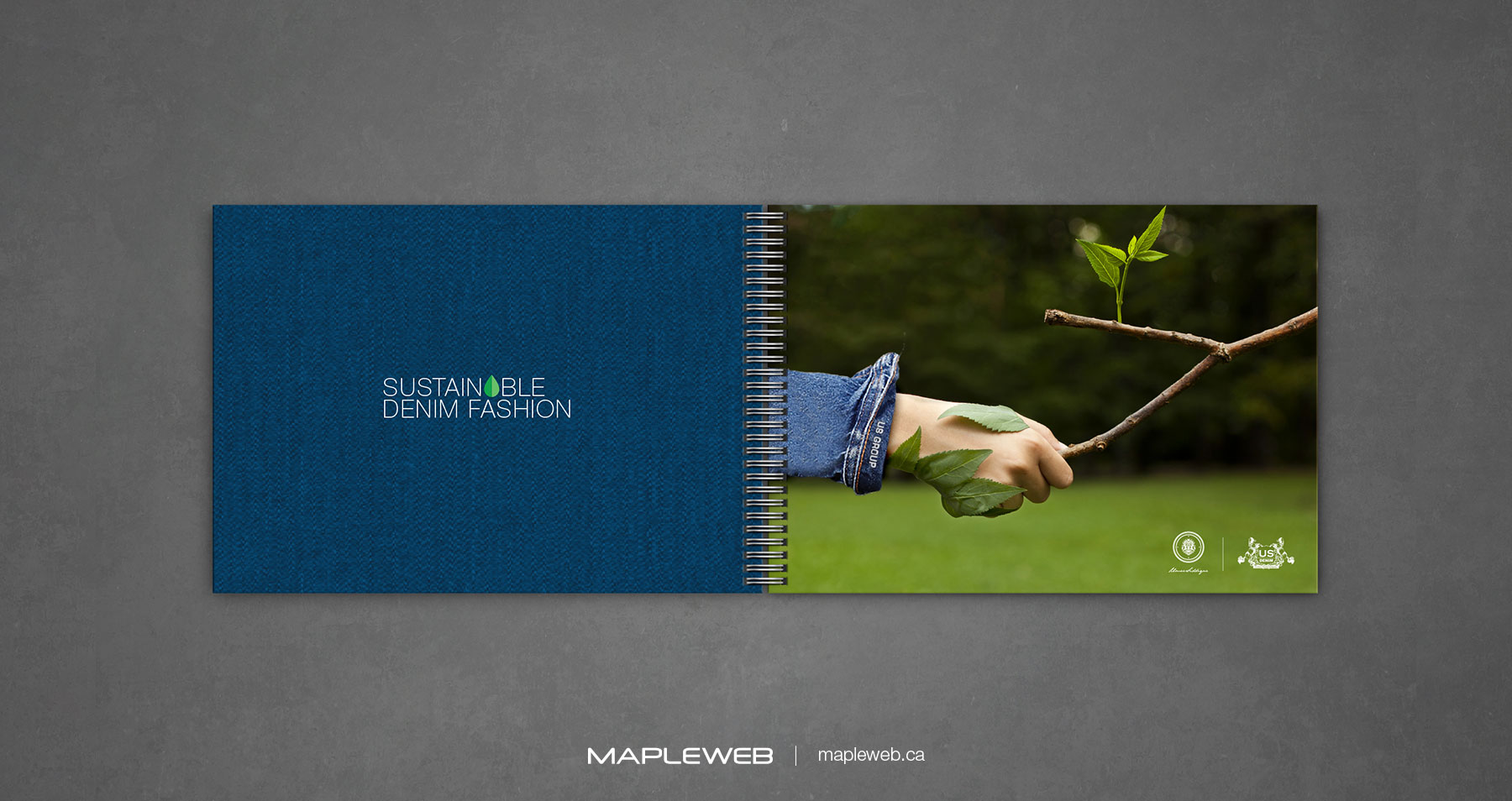 Us Group Open Ring Book Brand design by Mapleweb